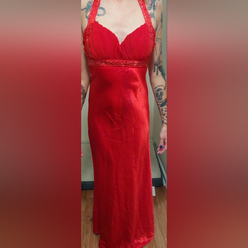 Bora Long Red Prom Dress Size S